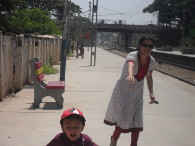 Train travel in India with kids-Travel Jaunts Railway Platform