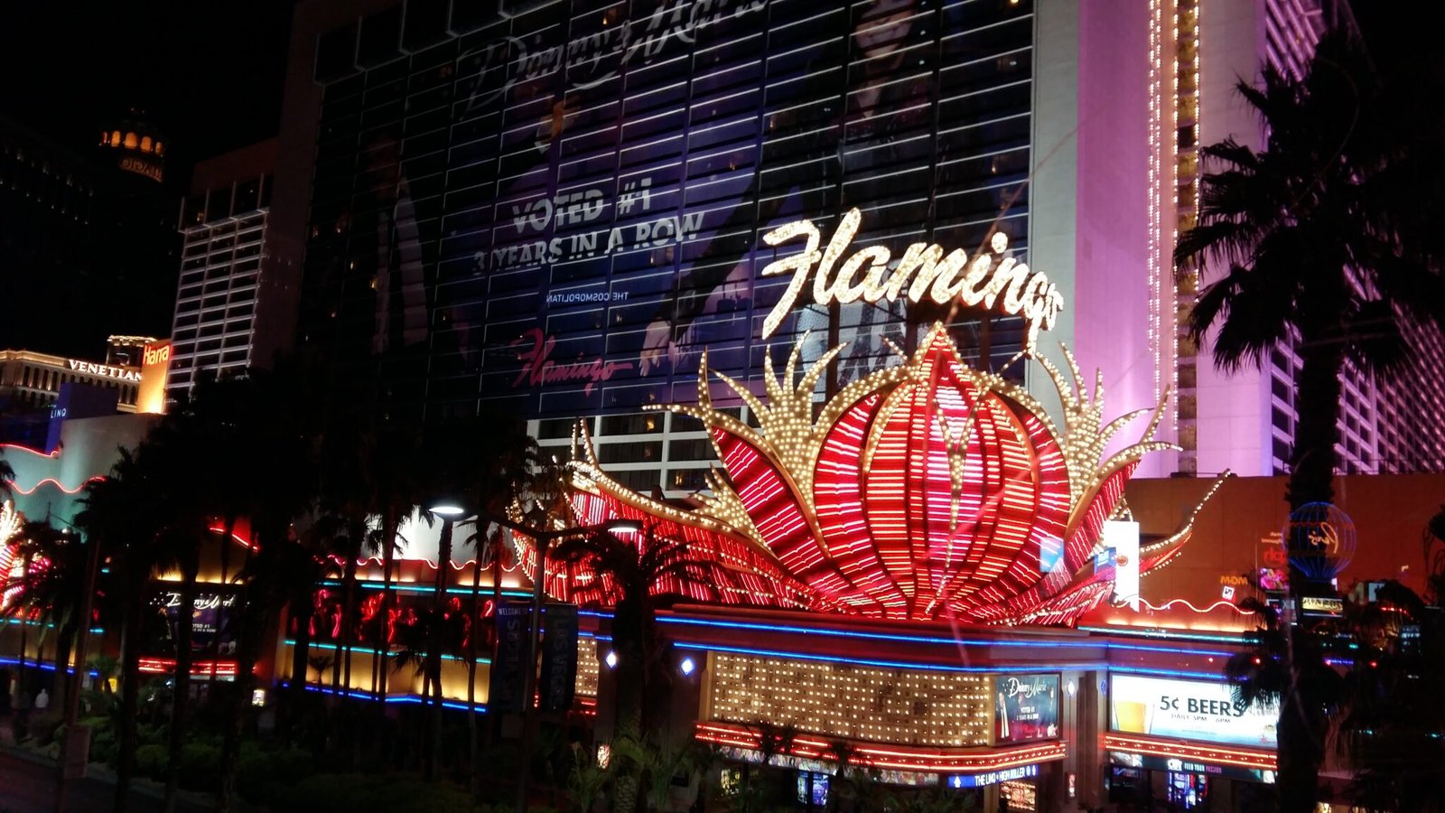 The iconic Flamingo Casino at Las Vegas