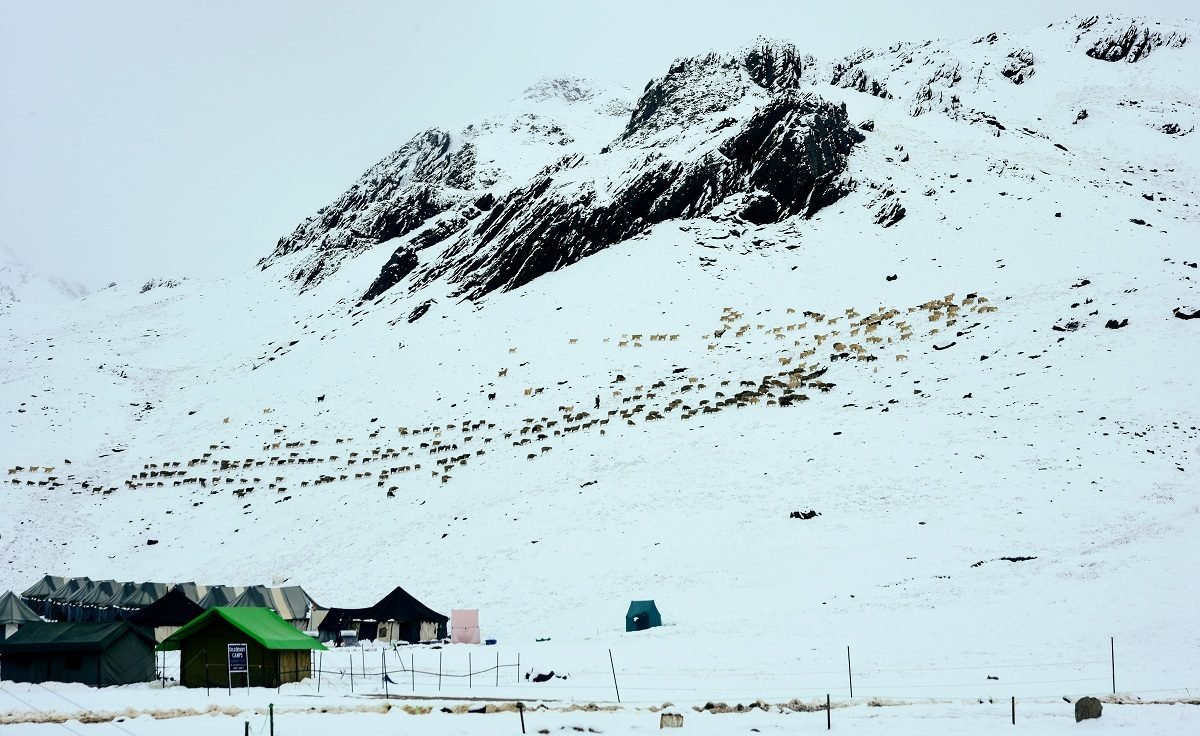 Chandratal after snowfall