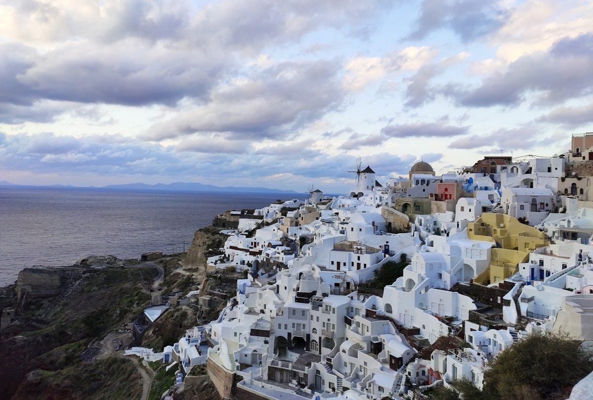 Oia village from the castili